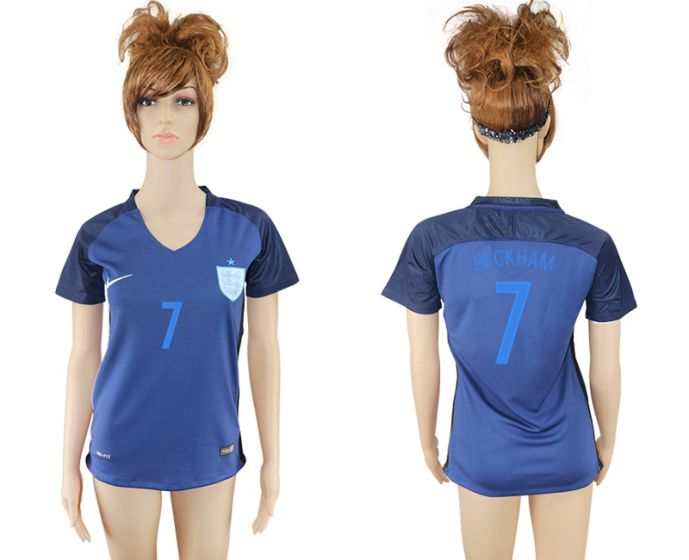 National 2017-2018 England away aaa verion women #7 soccer jersey
